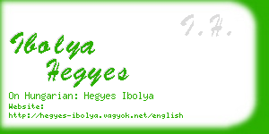 ibolya hegyes business card
